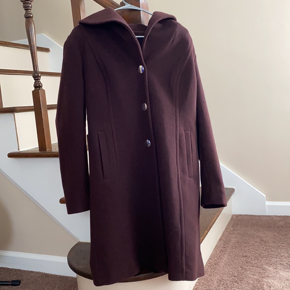 Anne Klein size 10 plum coat.